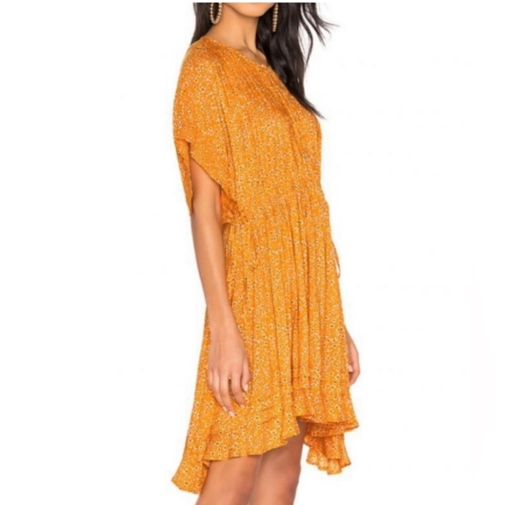 Free People One Fine Day Mini Dress Yellow Combo